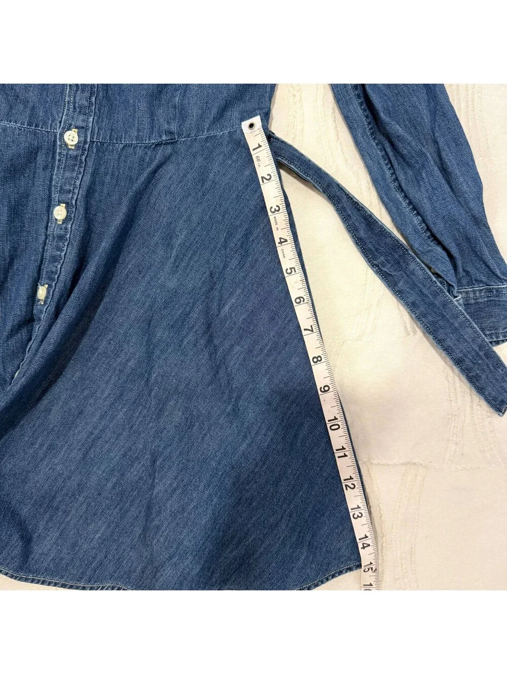 Polo Ralph Lauren Girls Size 8 Denim Shirt Dress Belted Fit & Flare Pony